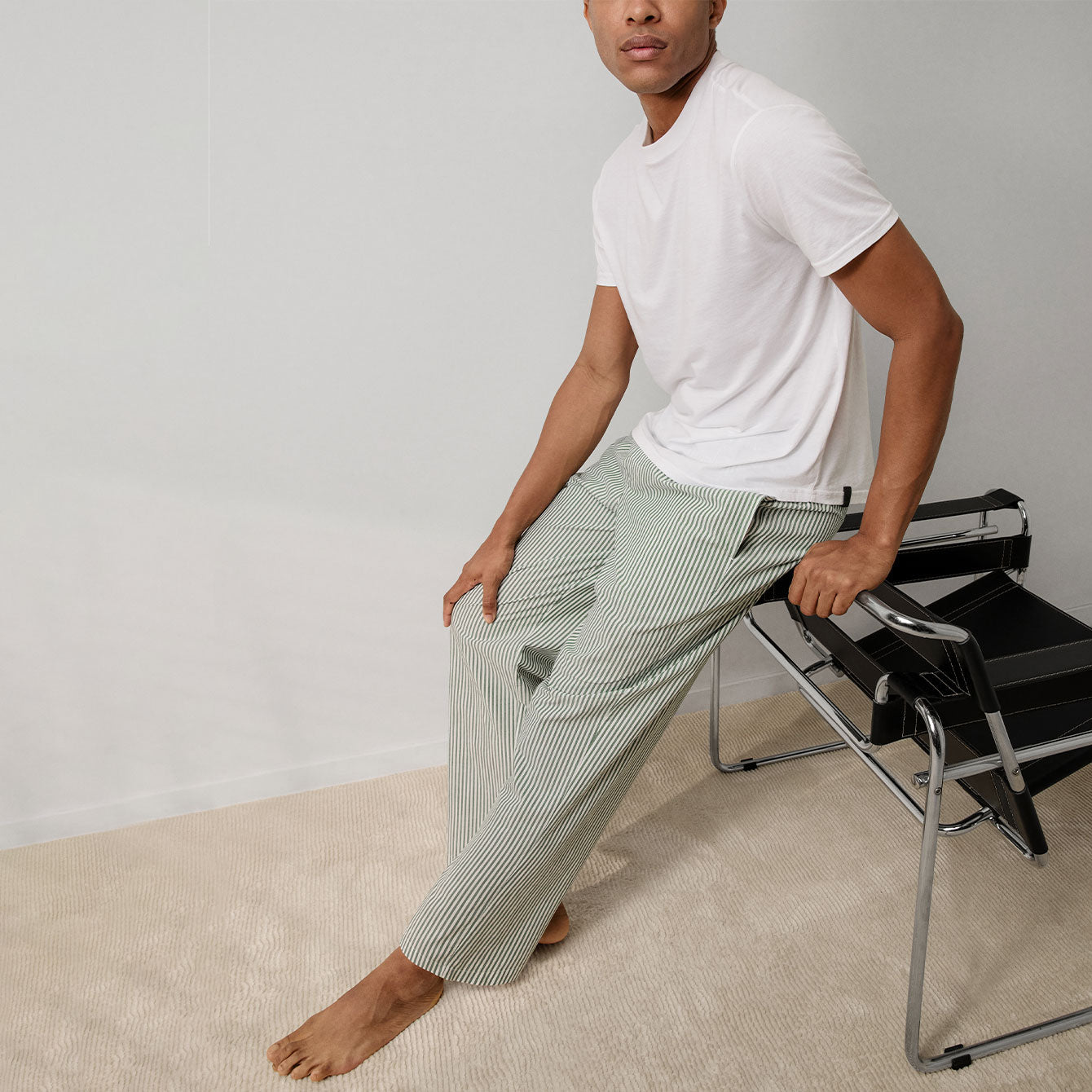 Men's Airy Cotton Straight Leg Pant