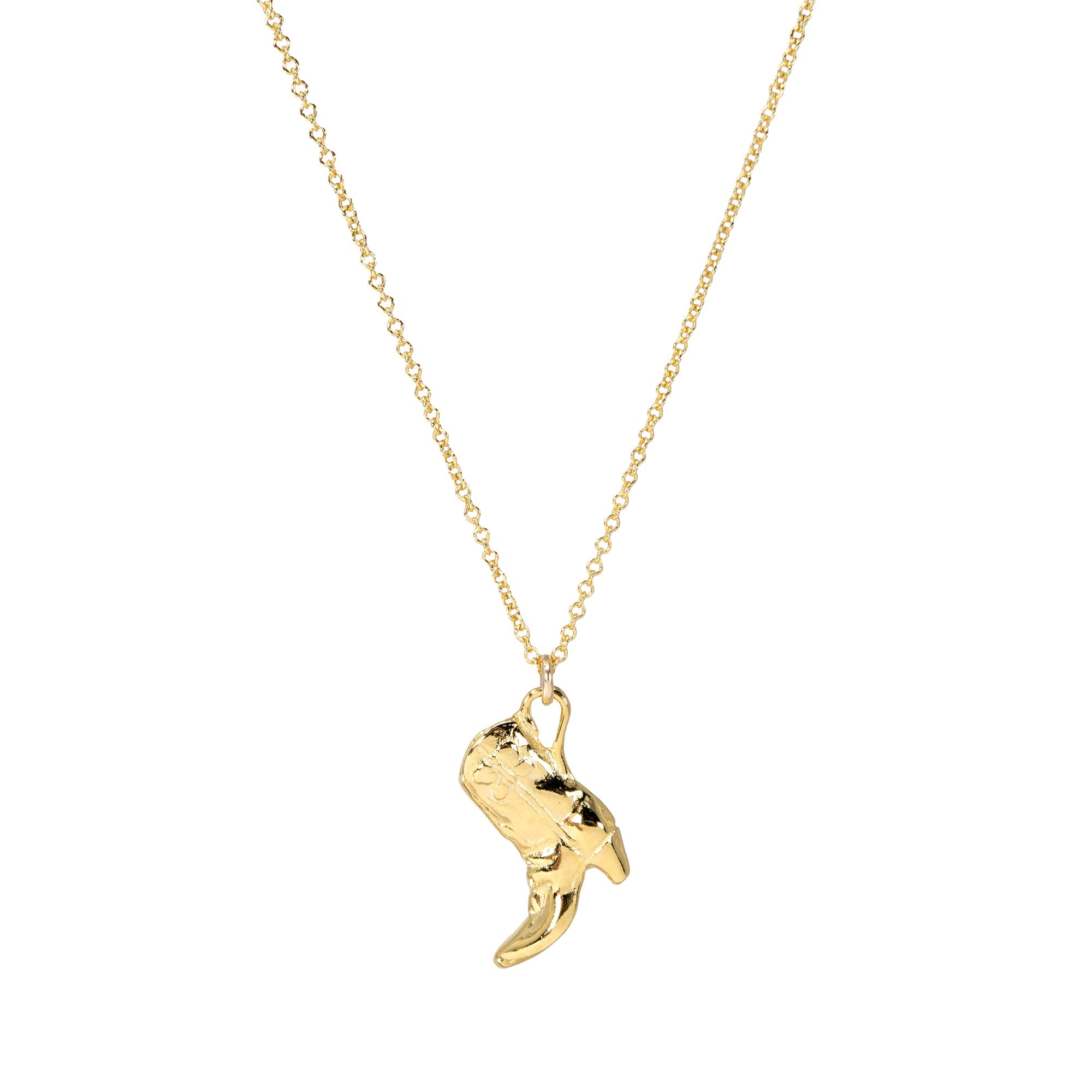 Modern Kick Ass Boot Necklace with Dainty Chain