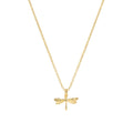 Modern You Make the World A Better Place Dragonfly Pendant Necklace