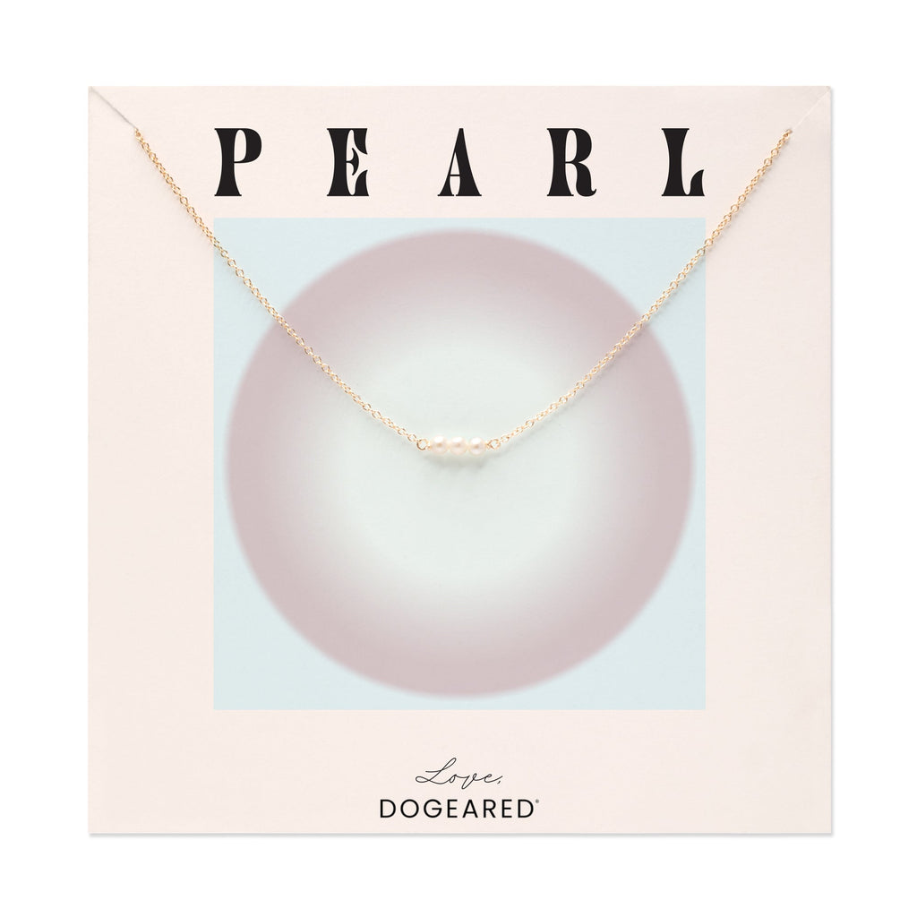 June Birthstone Three Pearl Necklace