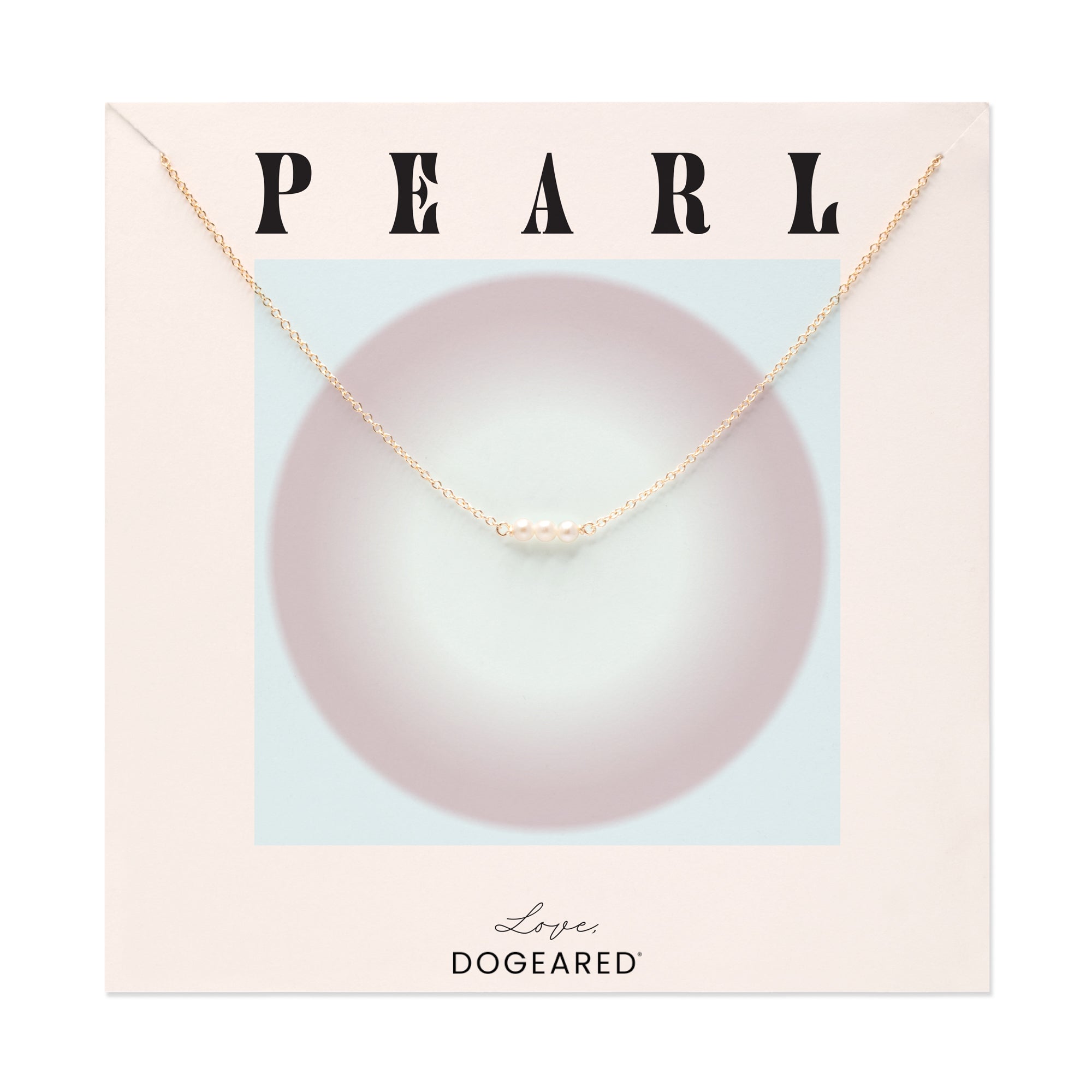 June Birthstone Three Pearl Necklace