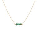 December Birthstone Three Gem Necklace with Turquoise