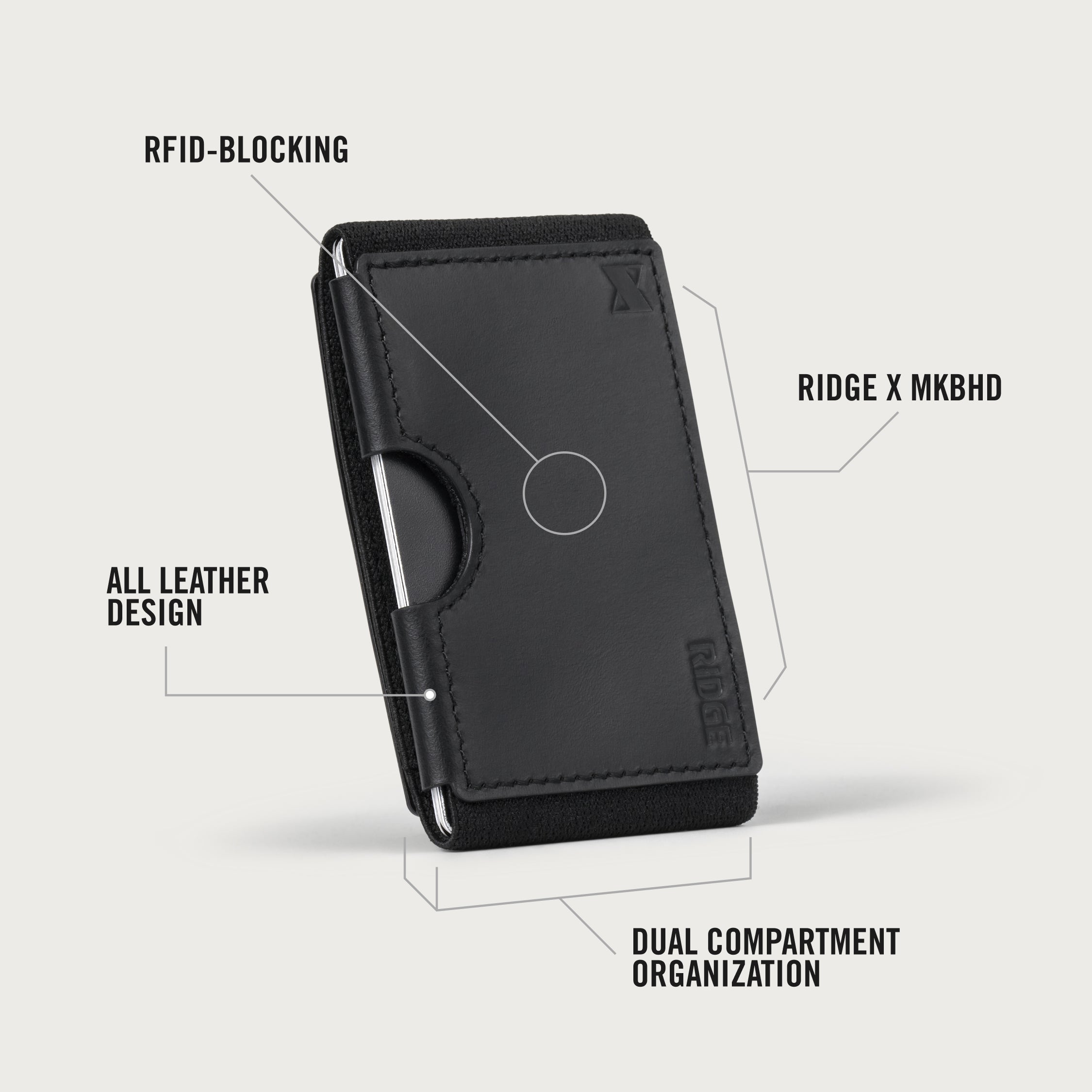 Ridge Biflex - MKBHD - Midnight Black Leather