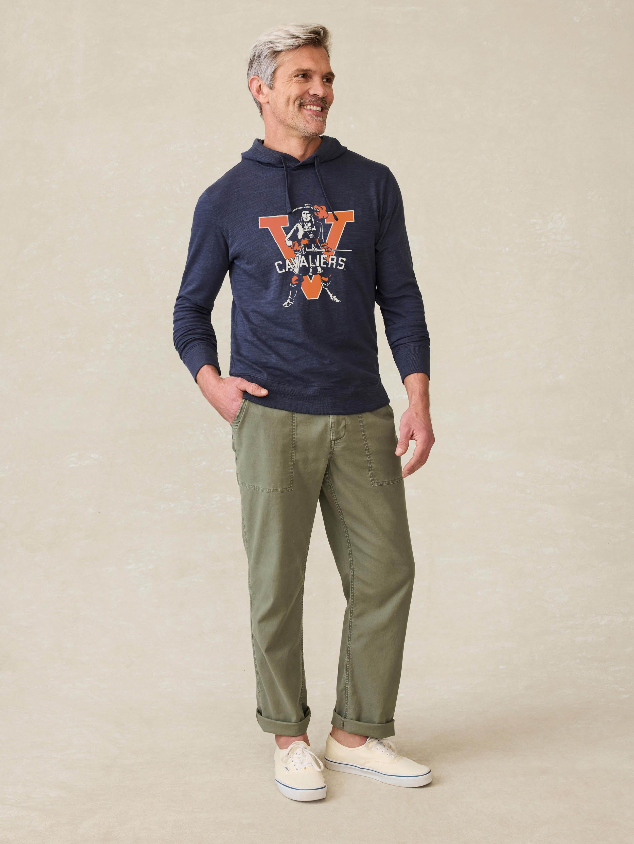 University of Virginia Sunwashed Organic Hoodie - Blue Nights