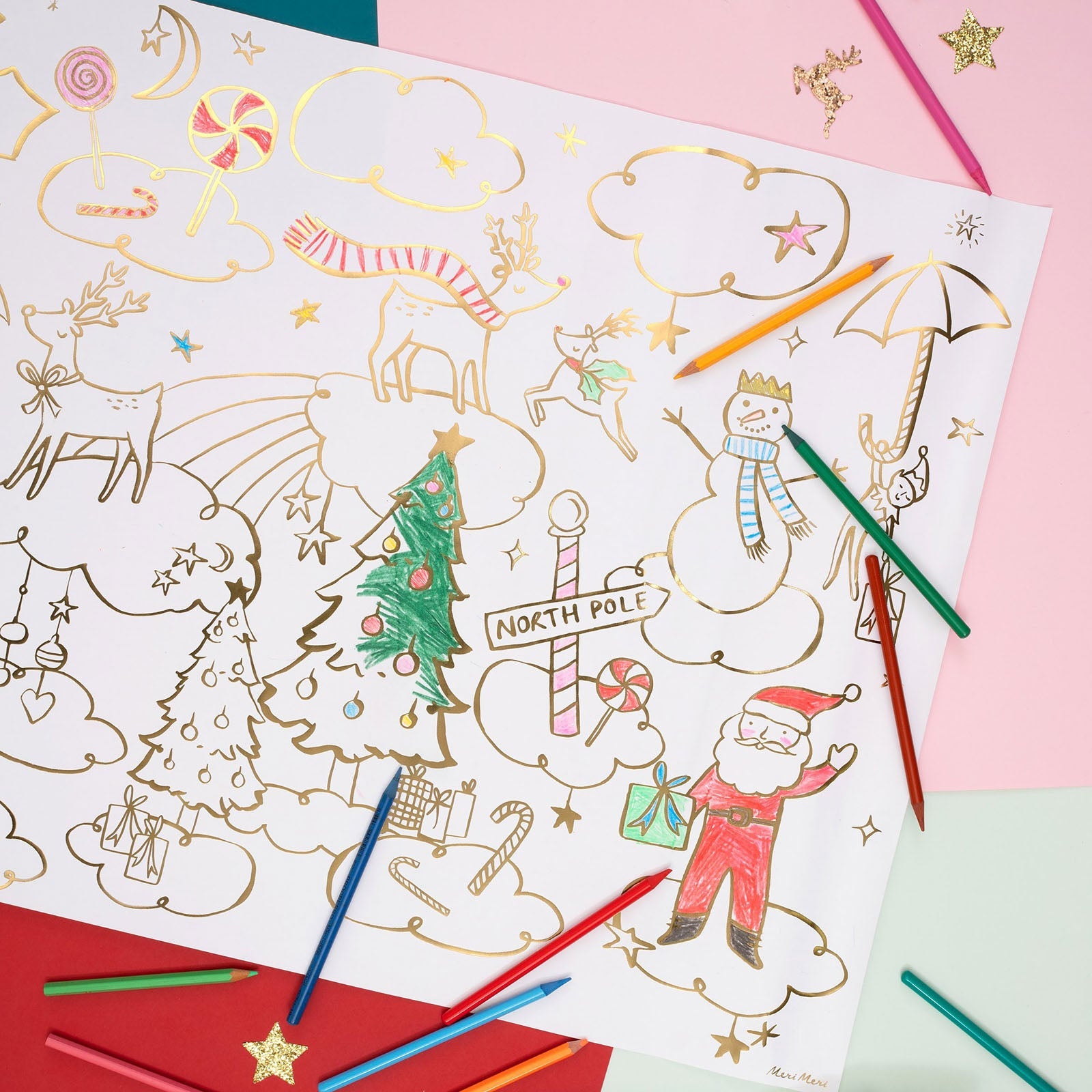 Meri Meri Christmas Colouring Posters