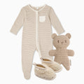 MORI x BINIBAMBA Sleepsuit, Booties & Crochet Toy Gift Set