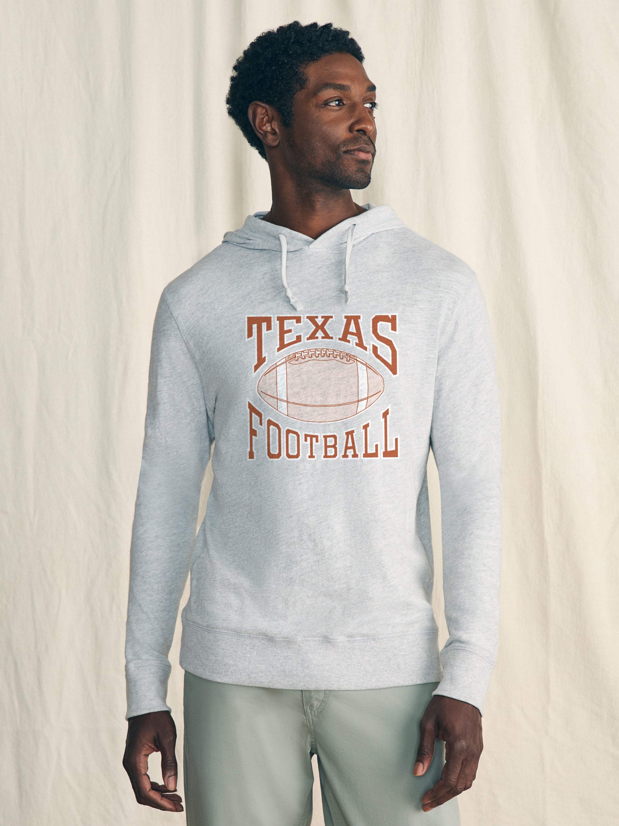 University of Texas Organic Hoodie - Light Heather Grey