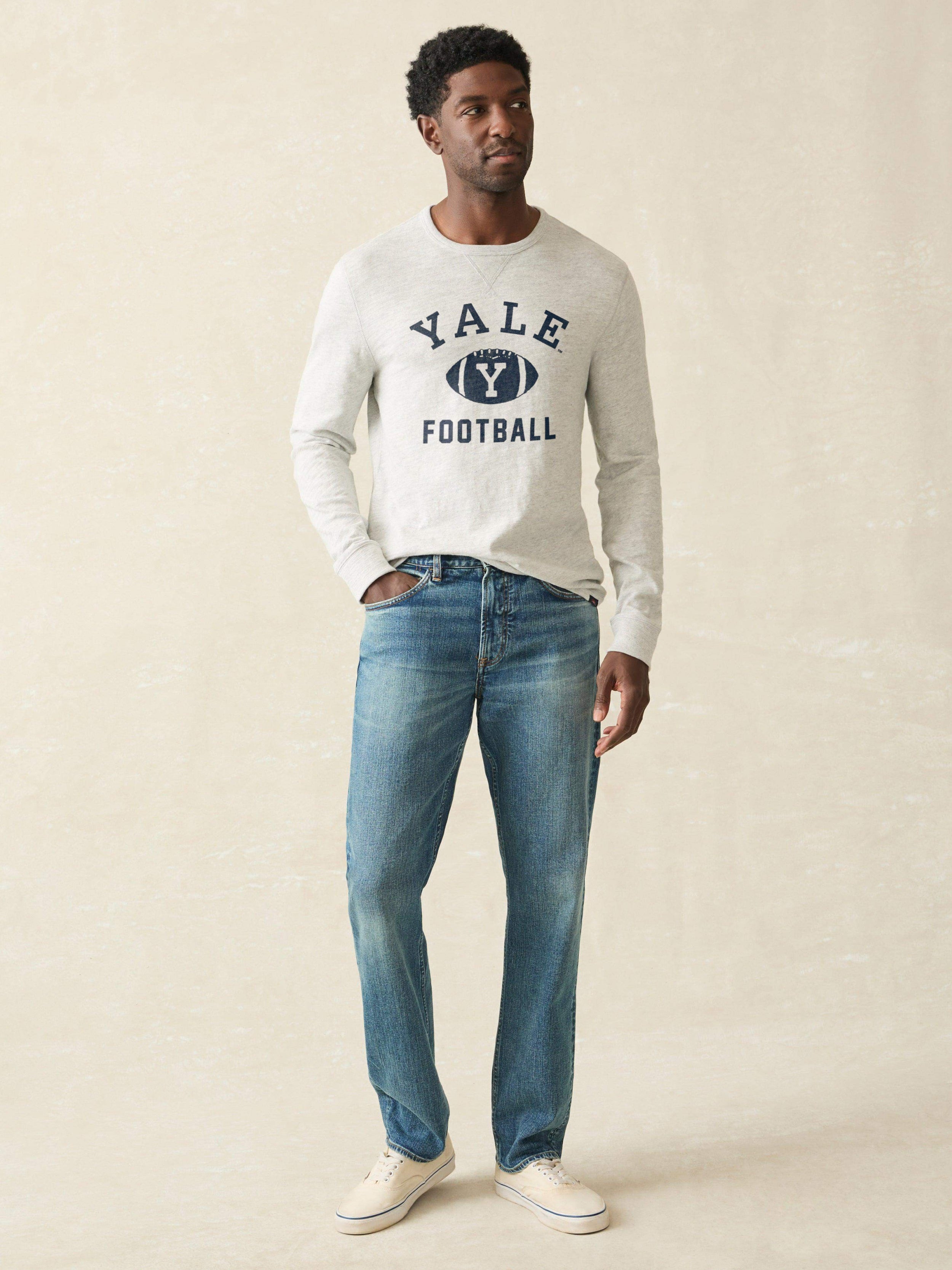 Yale Sunwashed Slub Crew - Light Grey Heather