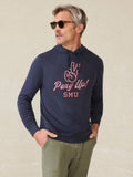 Southern Methodist University Sunwashed Organic Hoodie - Blue Nights