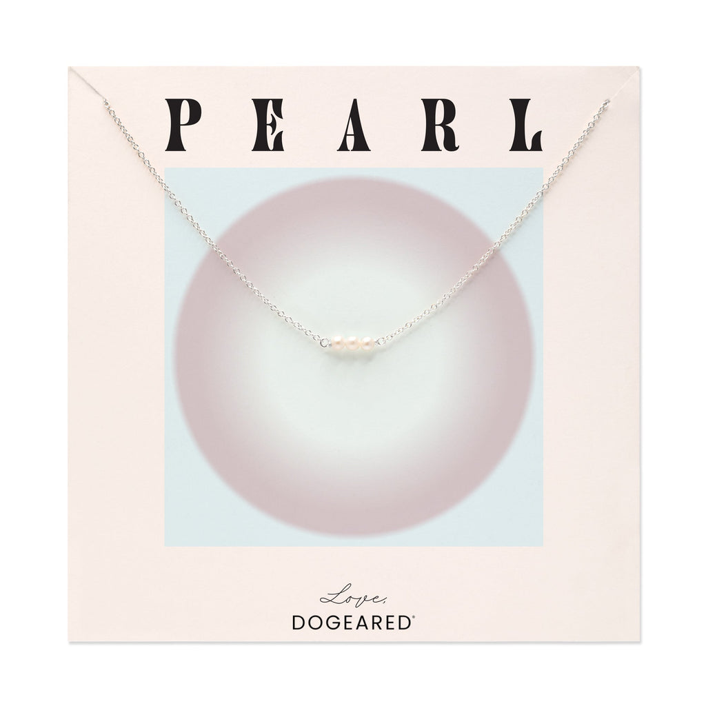 June Birthstone Three Pearl Necklace