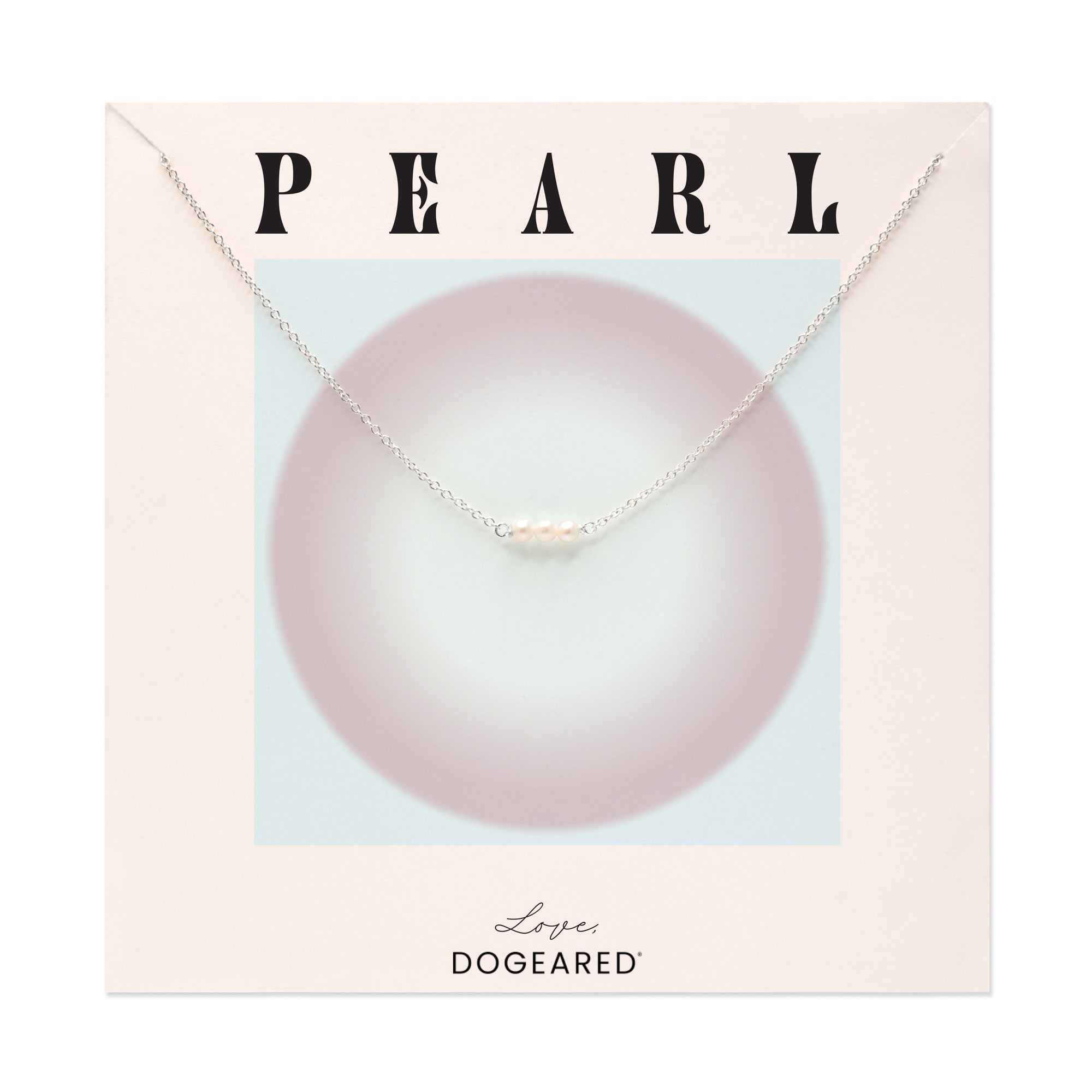 June Birthstone Three Pearl Necklace