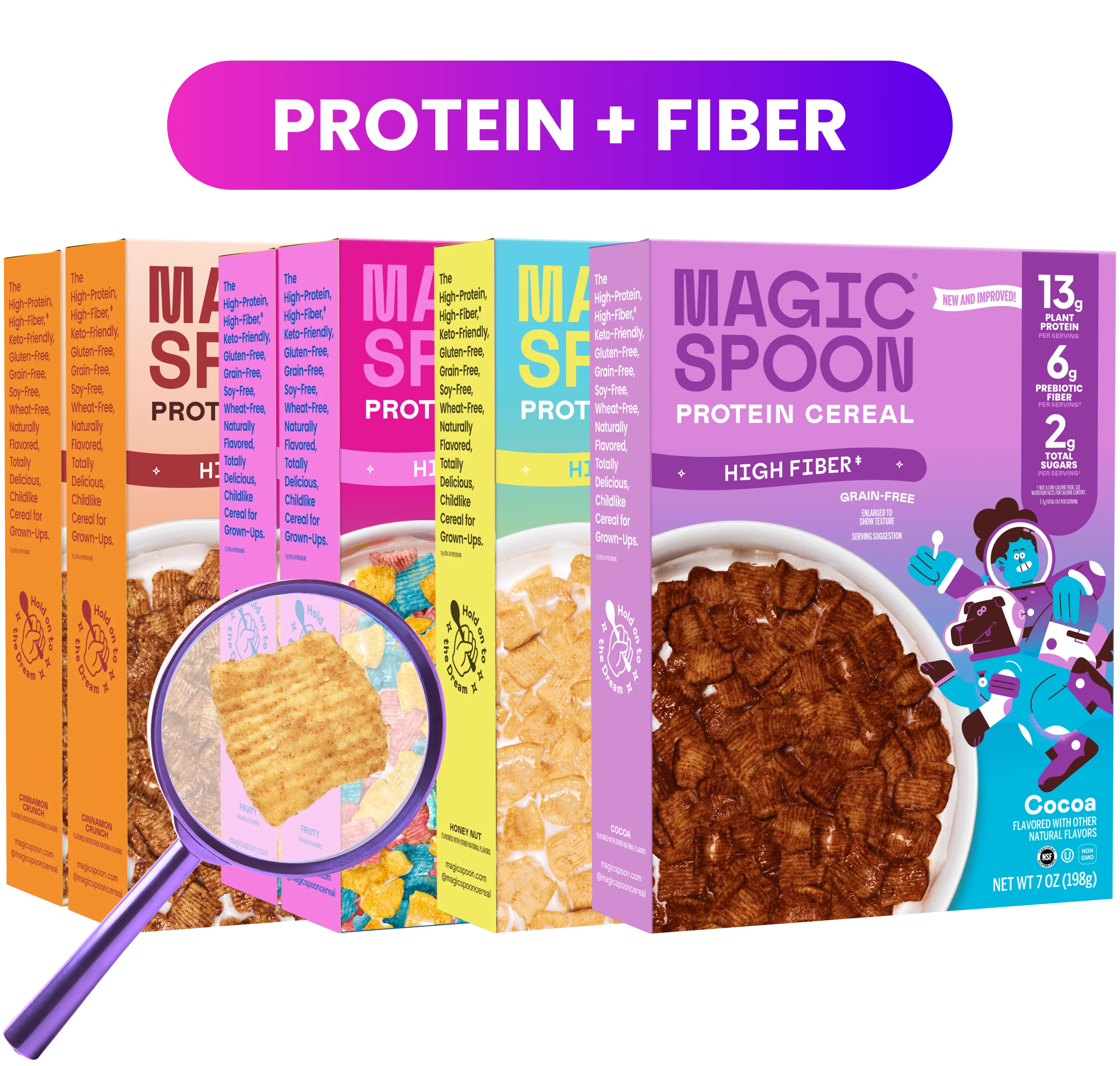 Variety 6 - Protein + Fiber Cereal 1 case (6 boxes)