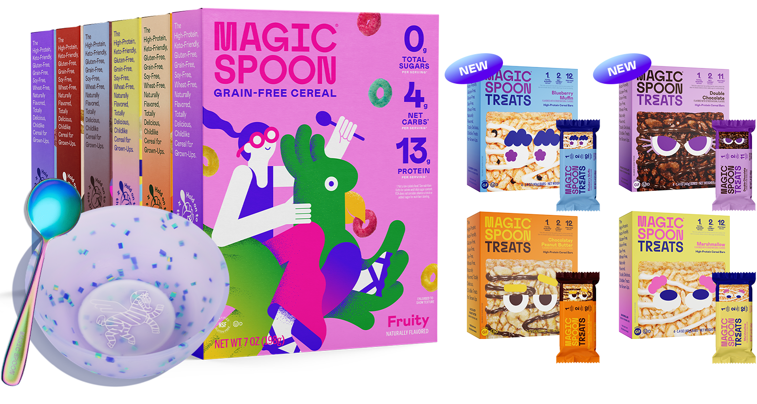 ULTIMATE MAGIC MIX  - 16 CEREAL TREATS (4 BOXES) + 6 BOXES OF CEREAL + 1 BOWL SET