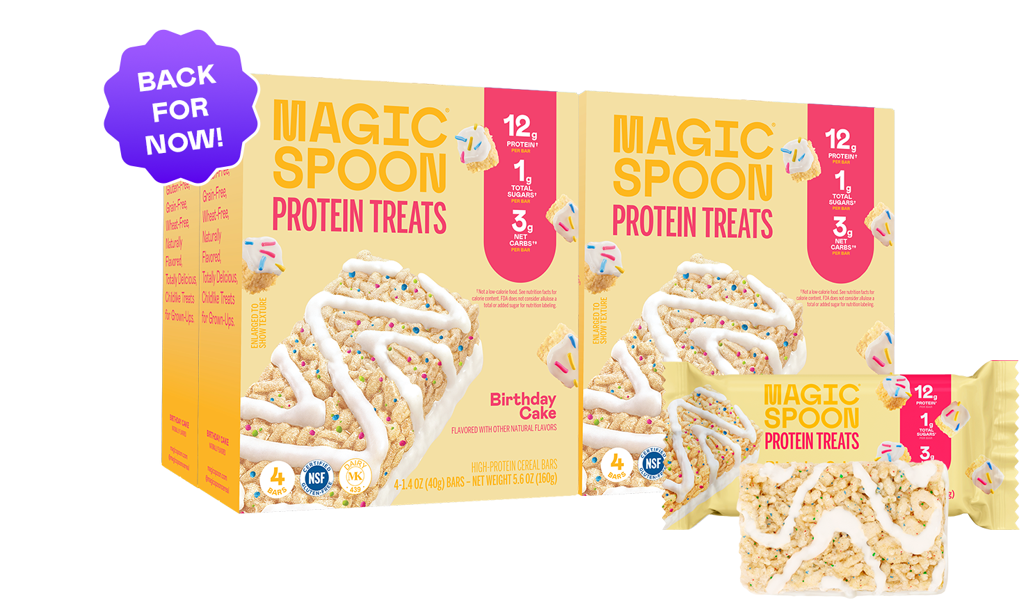 Birthday Cake - 16 Cereal Treats (4 Boxes)
