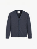 Men's Travel Merino Cardigan - Denim Blue