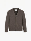 Men's Travel Merino Cardigan - Warm Grey