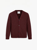 Men's Travel Merino Cardigan - Merlot
