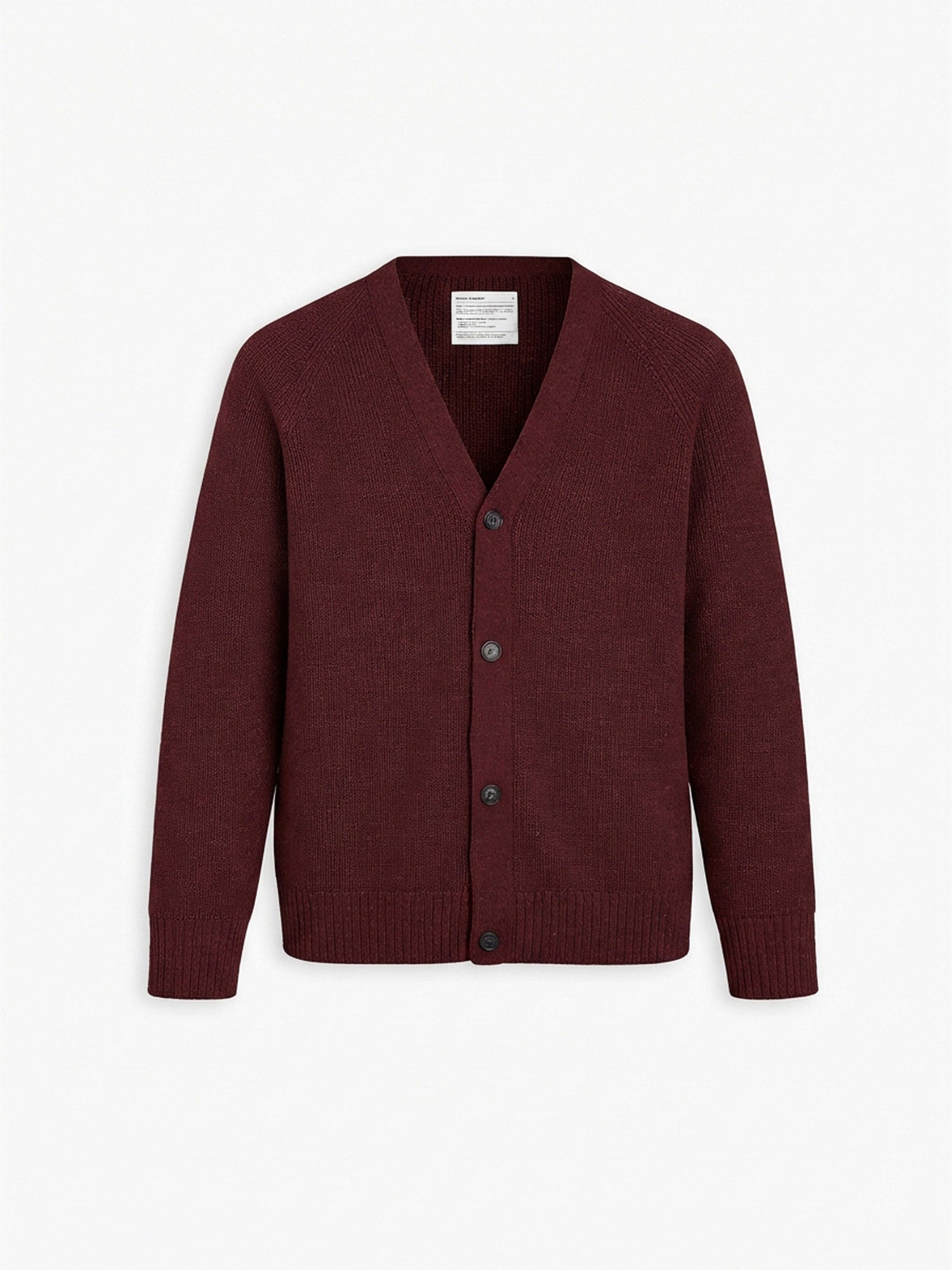 Men's Travel Merino Cardigan - Merlot