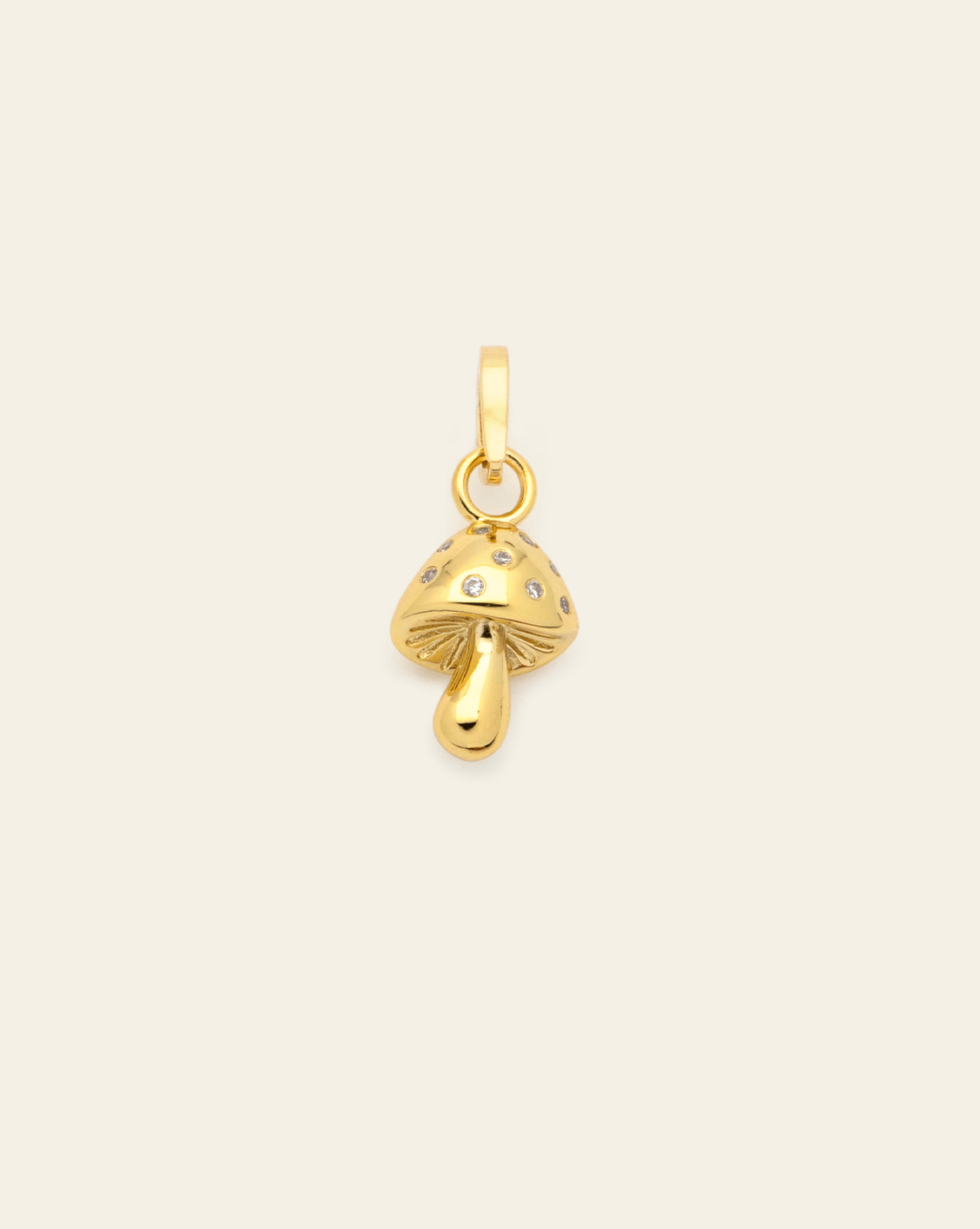 Magic Mushroom Charm - Gold Vermeil