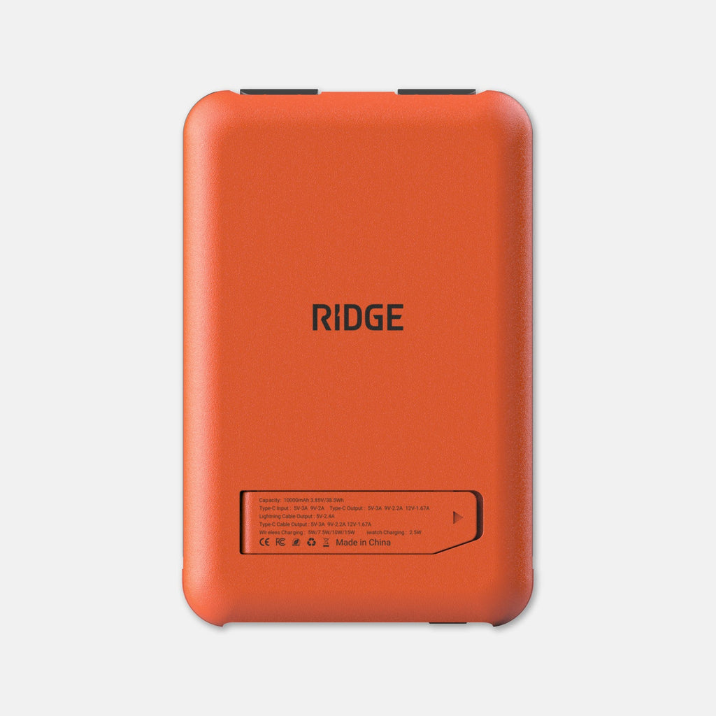 Ridge Power Bank - 10k mAh Bundle - Basecamp Orange - 3-Pack