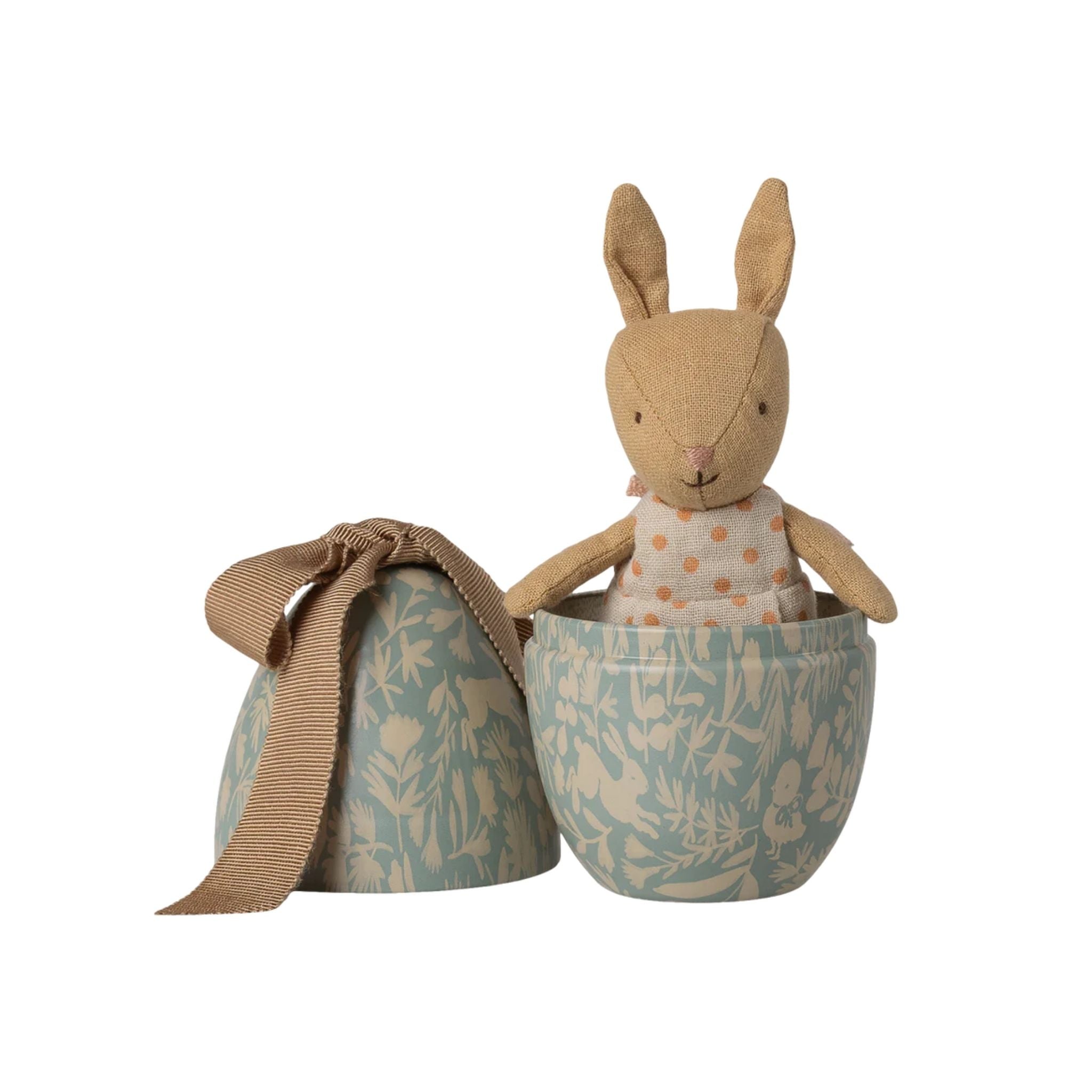 Maileg Easter Egg Micro Rabbit Small - Dusty Blue