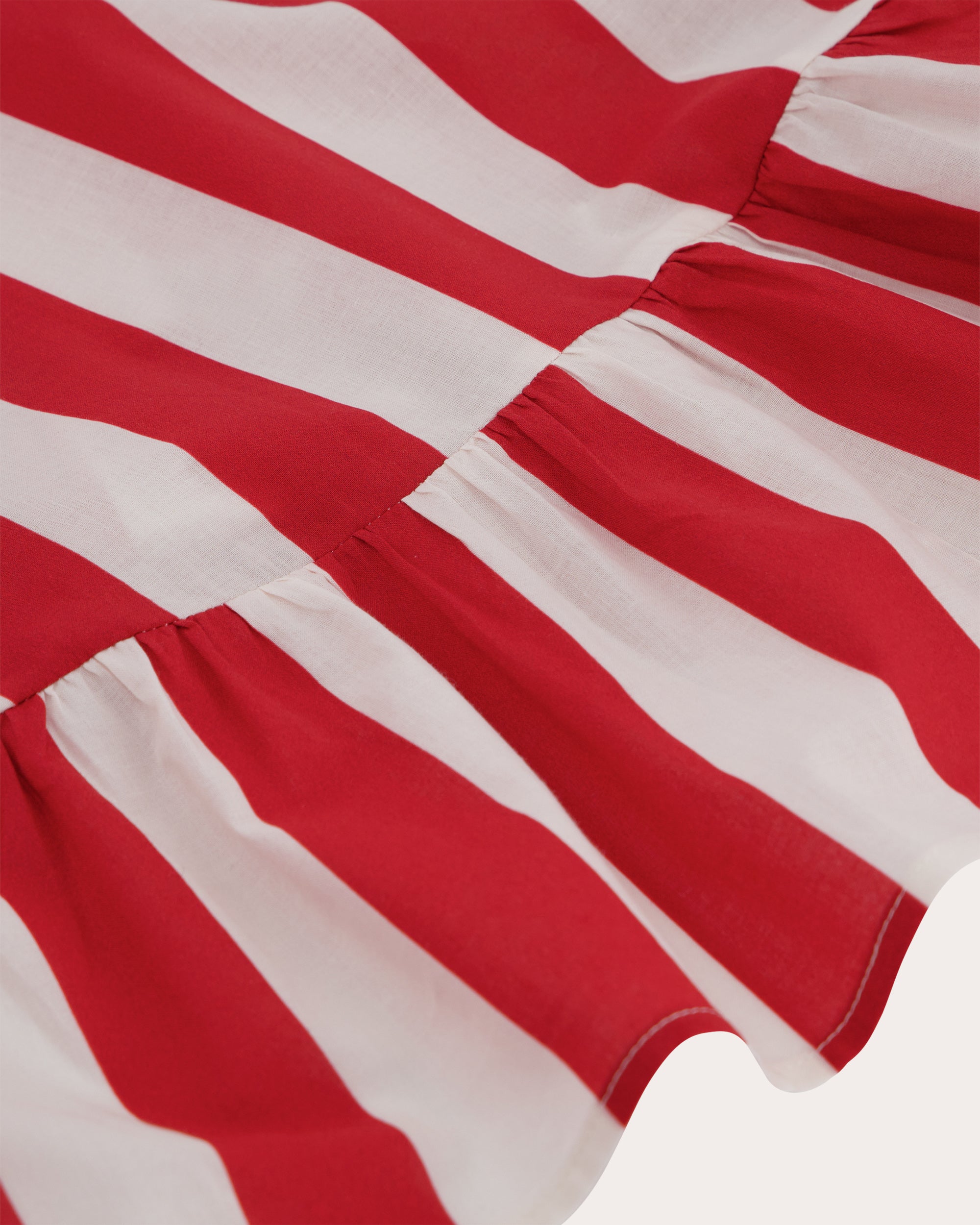 Marla Stripe Cotton Ruffled Wrap Midi Skirt