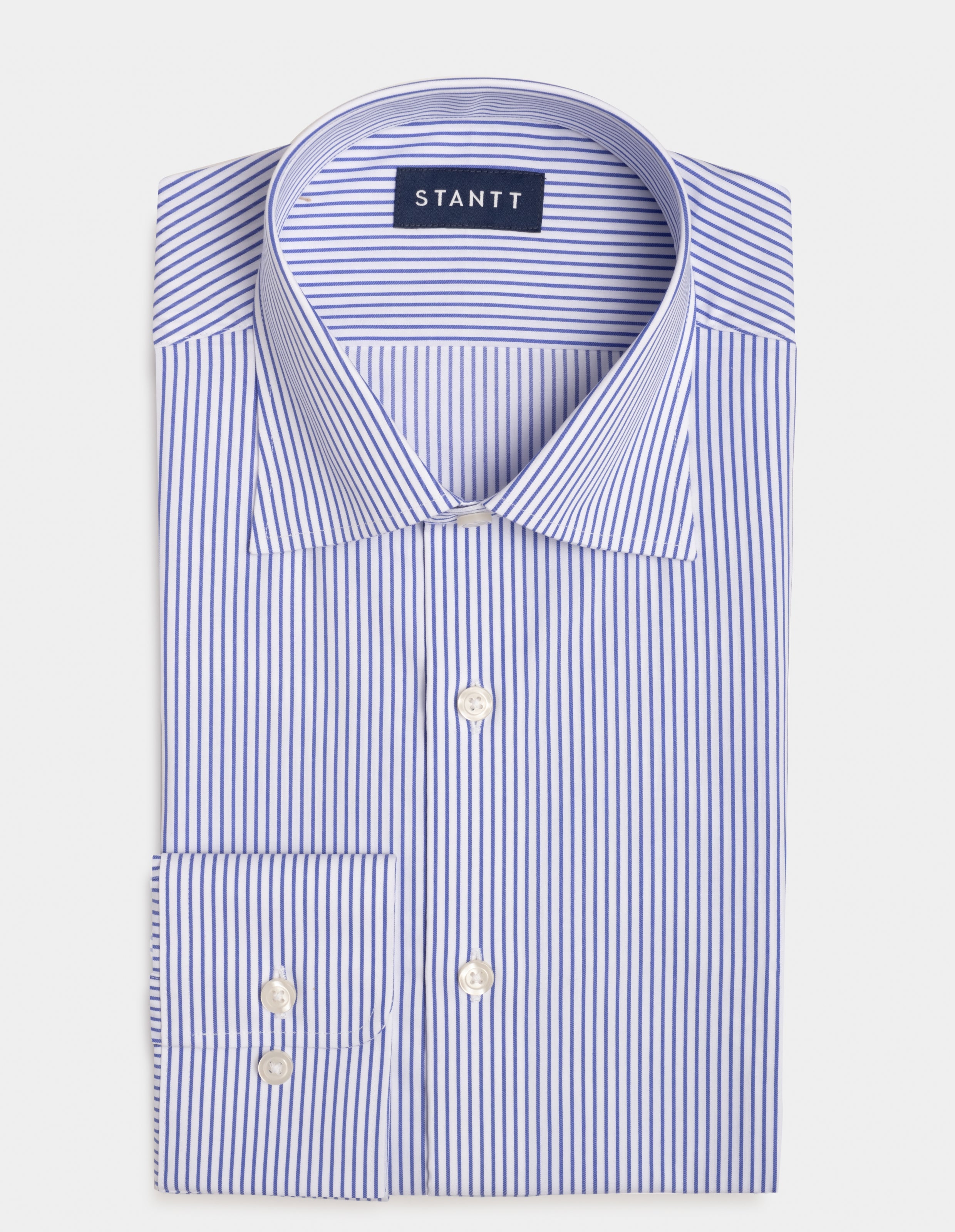 Wrinkle-Resistant Twill - Blue Bengal Stripe