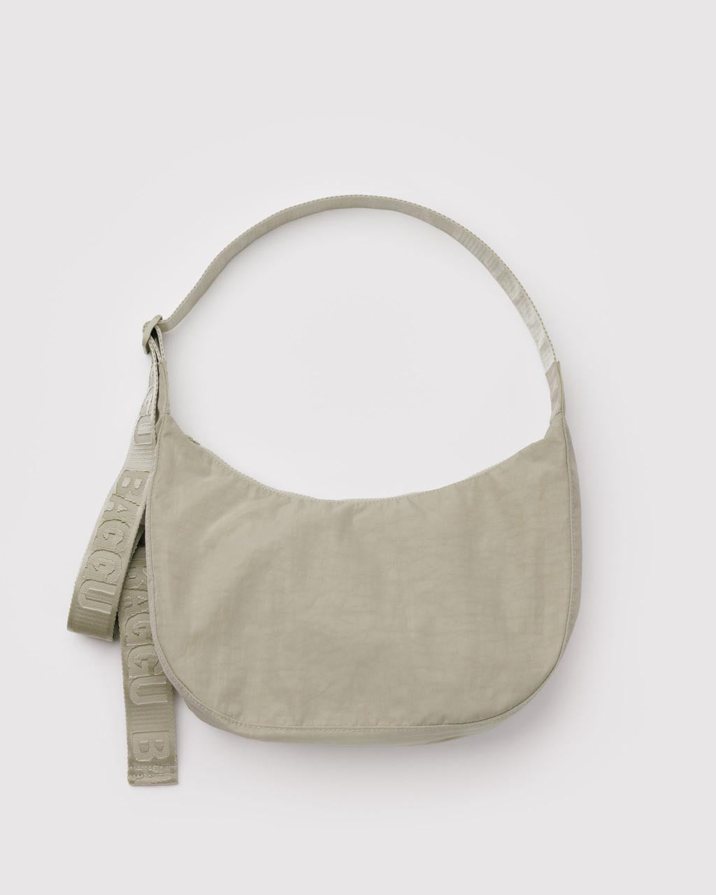 Medium Nylon Crescent Bag w/ Key Leash - Celadon