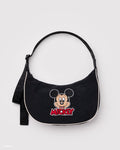 Medium Nylon Crescent Bag w/ Key Leash - Embroidered Mickey Mouse Club