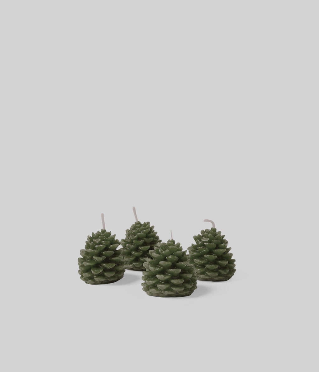 Beeswax Wee Pine Cone Candles