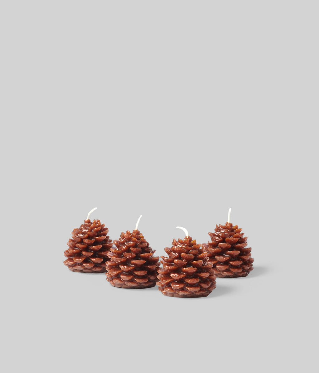 Beeswax Wee Pine Cone Candles