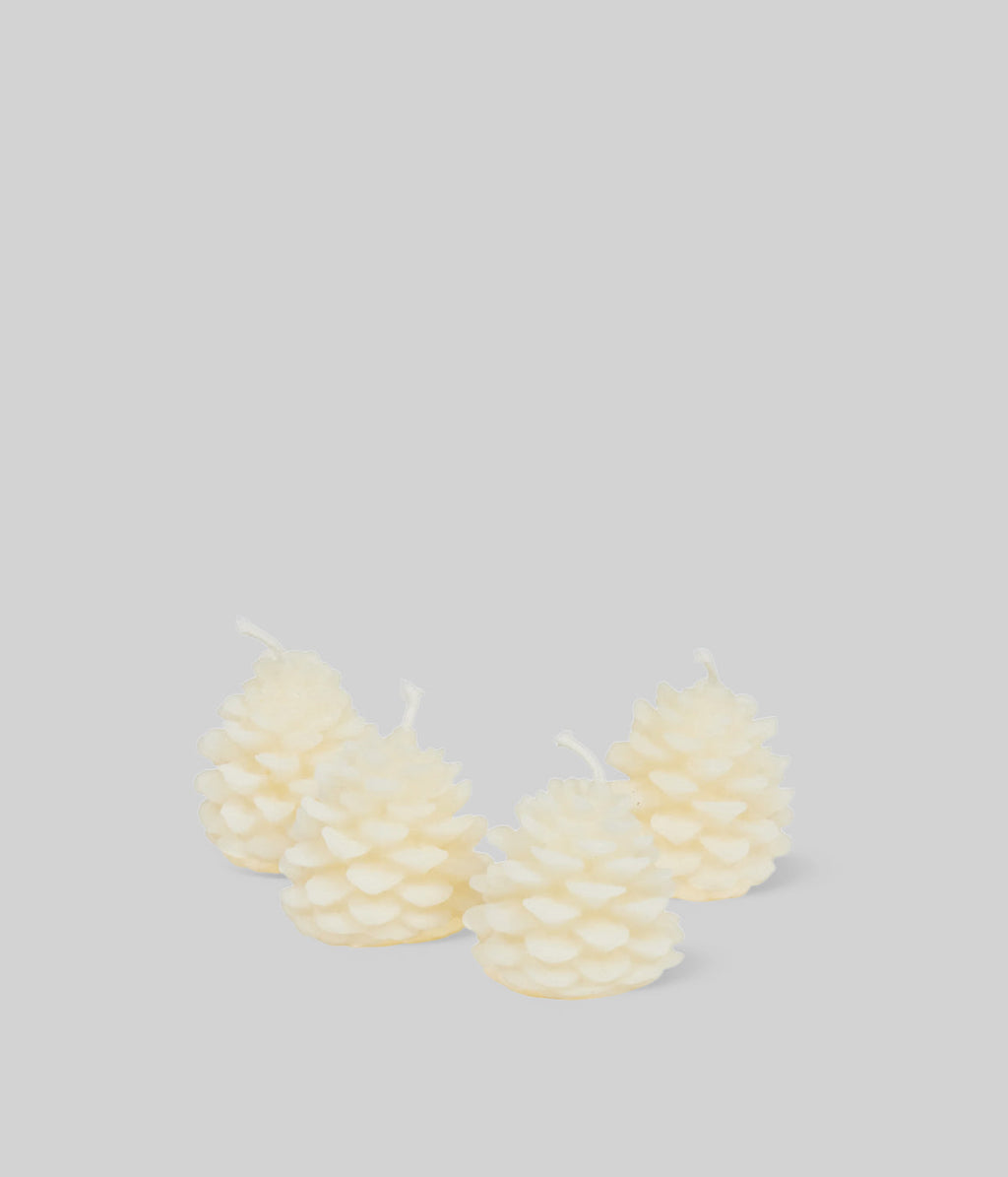 Beeswax Wee Pine Cone Candles