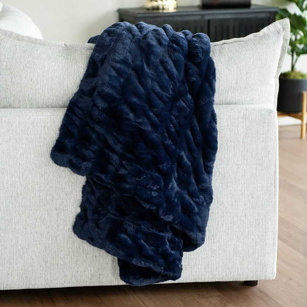 Hugs Navy Blanket