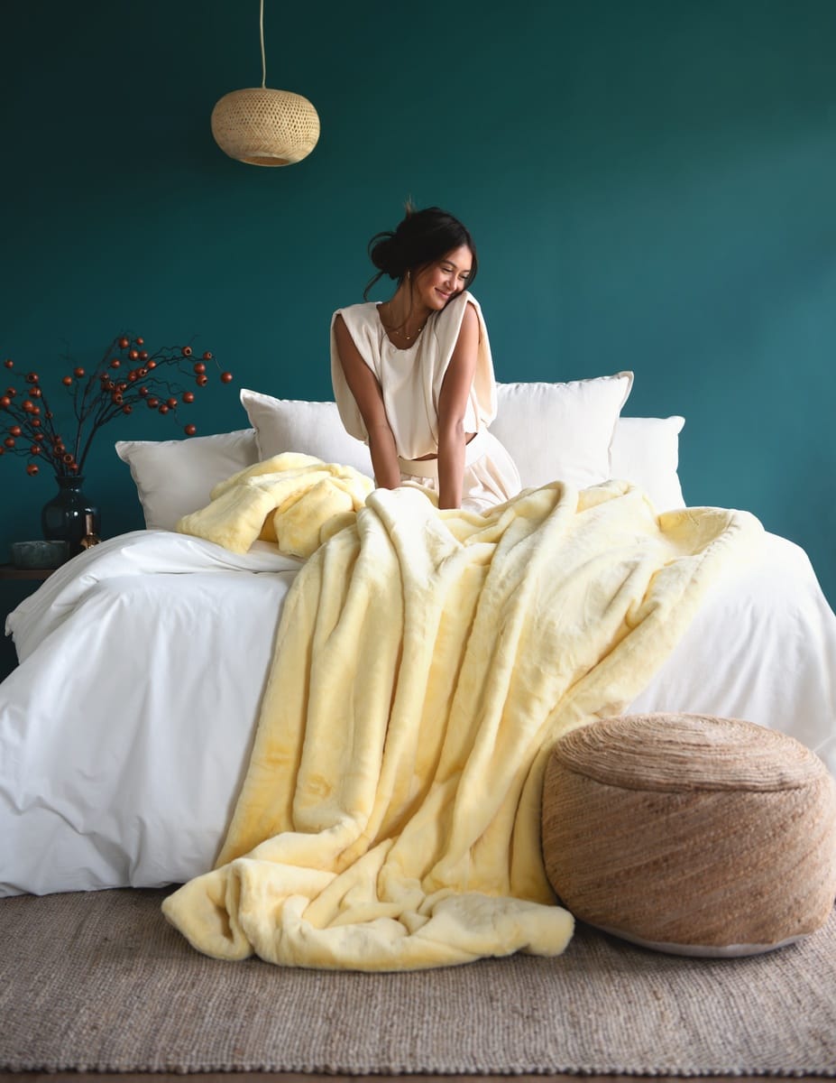 Lush Butter Yellow Blanket