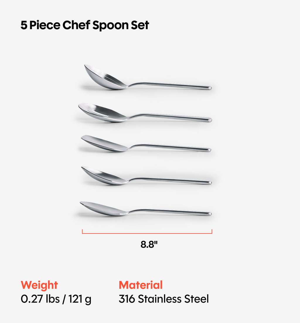 5 PC Chef Spoon Set
