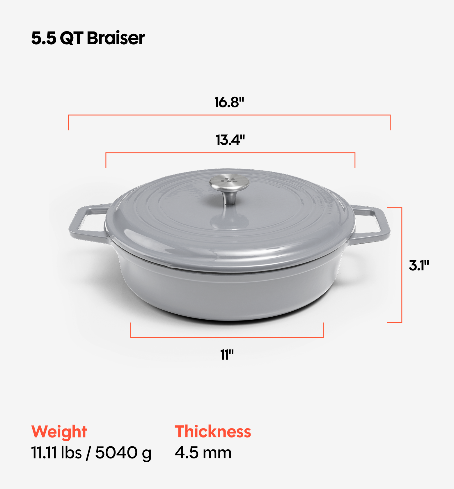 5.5 QT Braiser