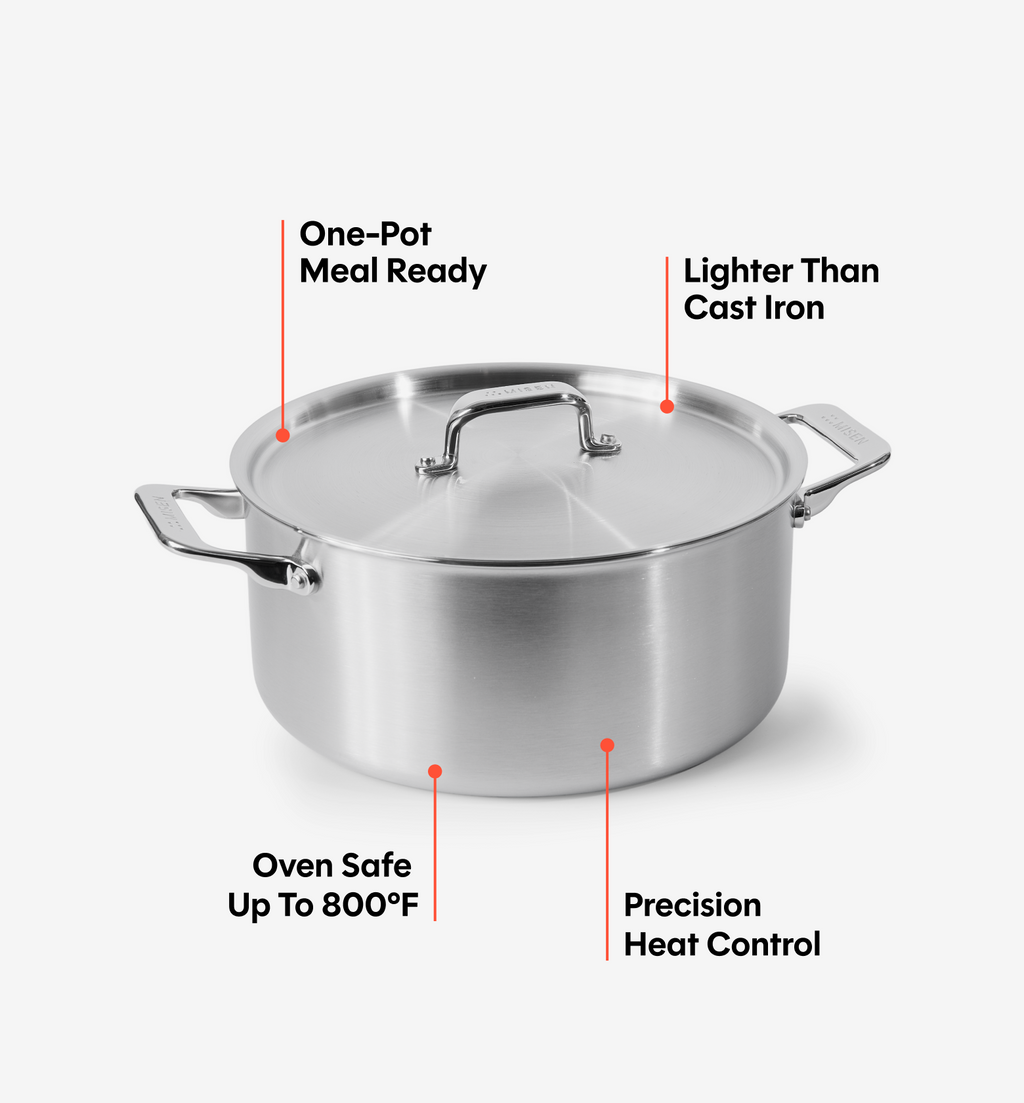 Stainless Steel Dutch Oven - 6.75 QT