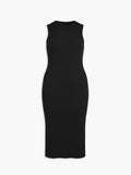 Women's Atlas Sleeveless Ribbed Dress - Black