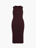 Women's Atlas Sleeveless Ribbed Dress - Bordeaux