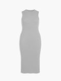 Women's Atlas Sleeveless Ribbed Dress - Light Grey