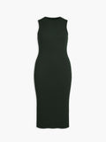 Women's Atlas Sleeveless Ribbed Dress - Moss