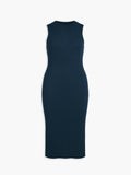 Women's Atlas Sleeveless Ribbed Dress - Peacock