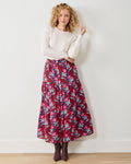 Moonflower Vine - Tessa Skirt - Barn Red
