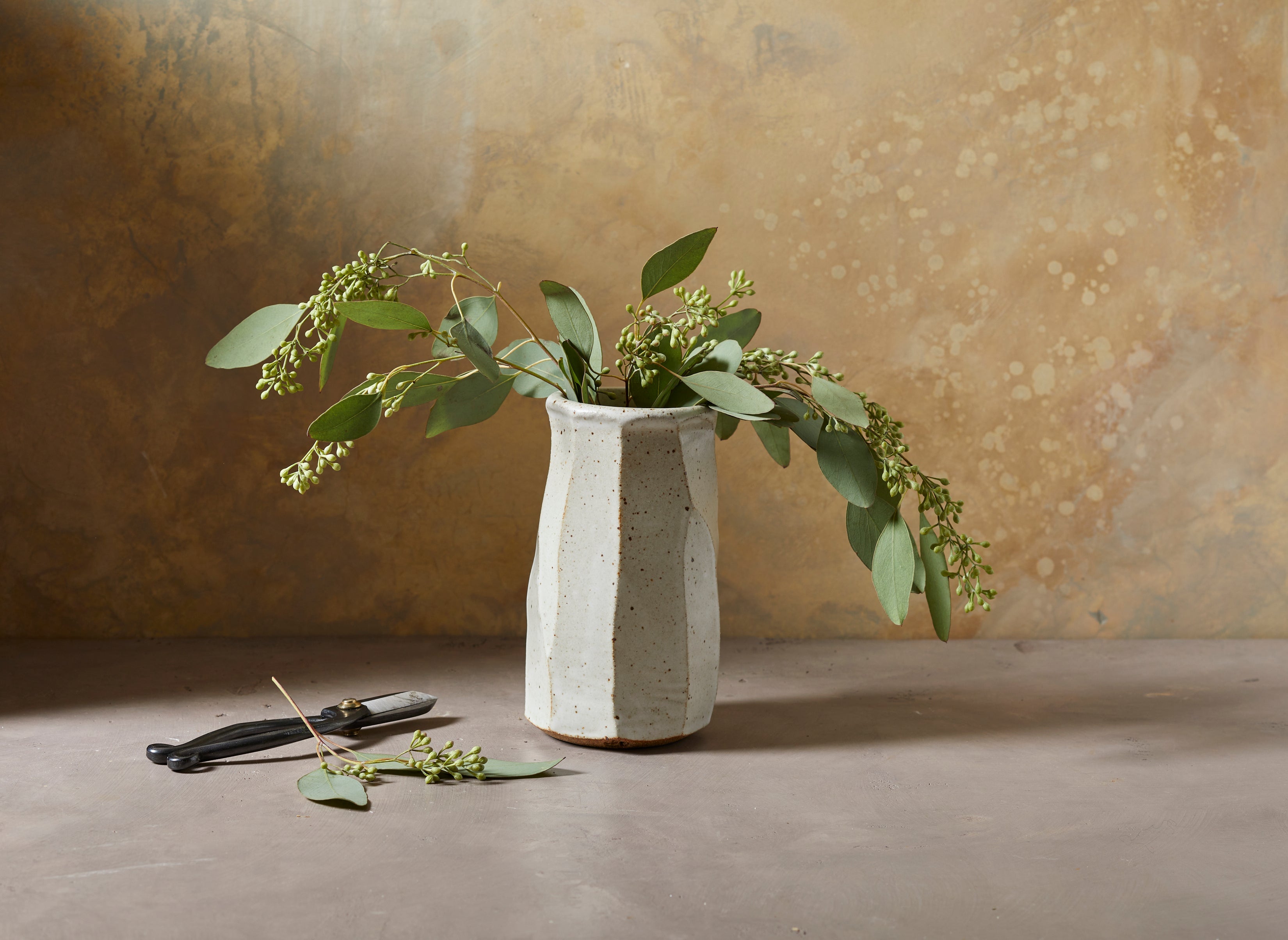 Faceted Column Vase