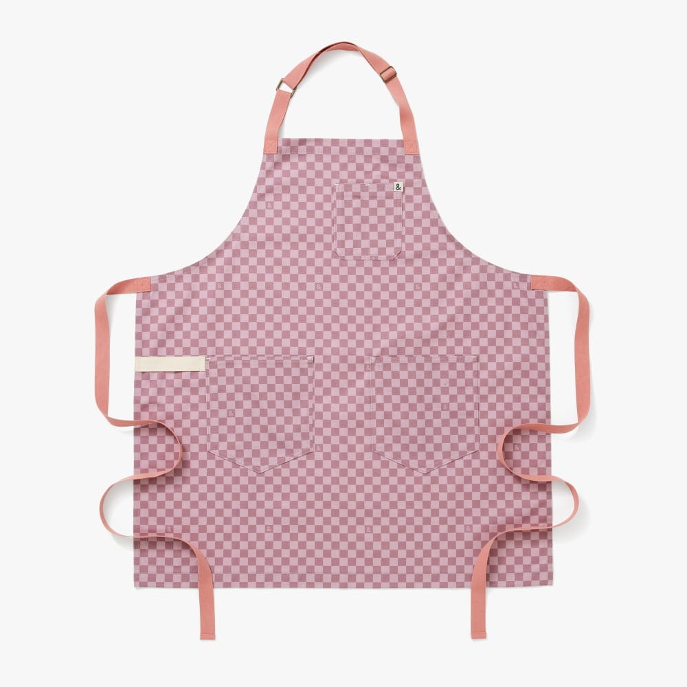 Mulberry Purple Check Essential Apron