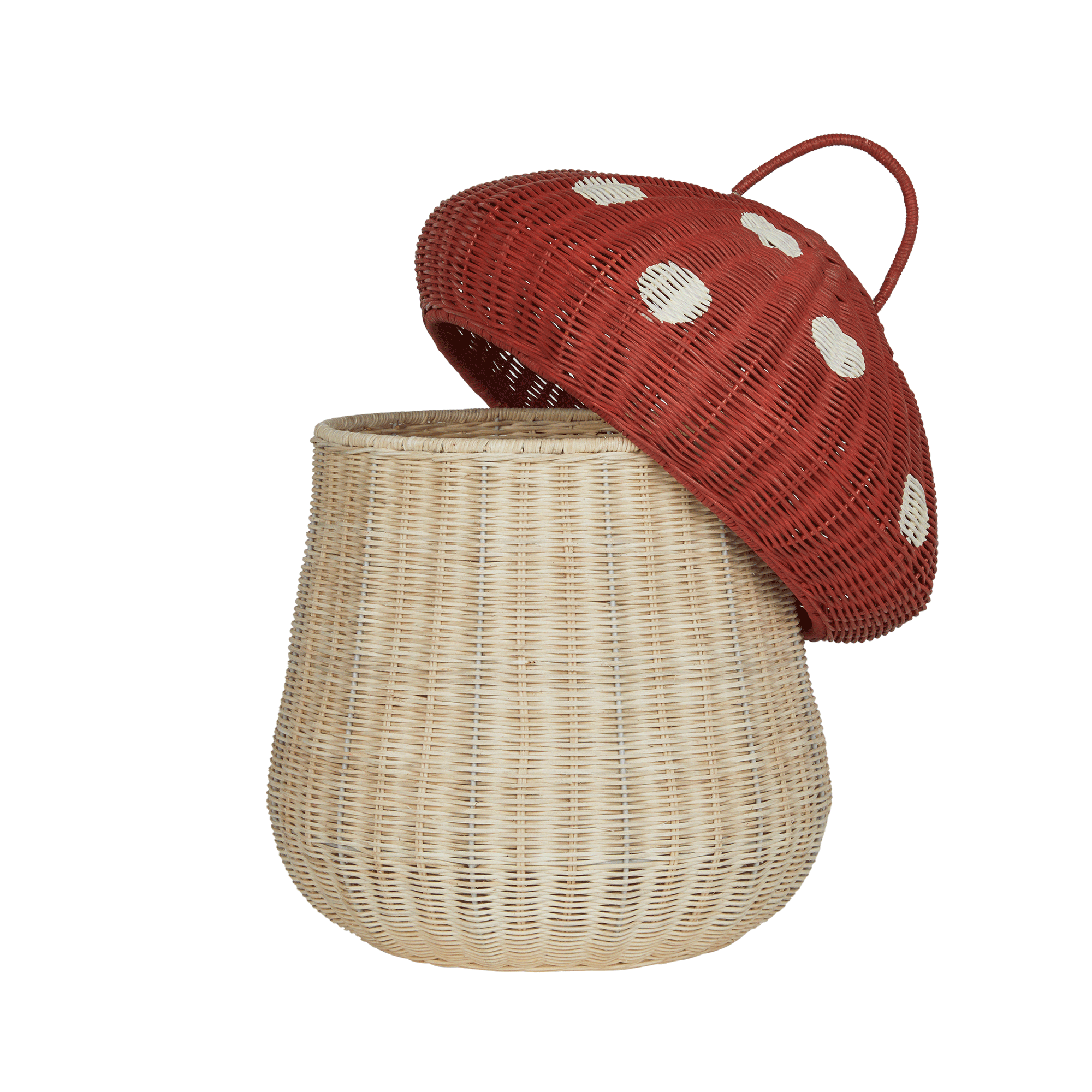 Mushroom Storage Basket - Red