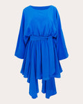 Naila Silk Crepe Asymmetric Mini Dress