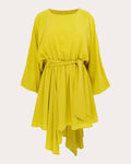 Naila Silk Asymmetric Mini Dress