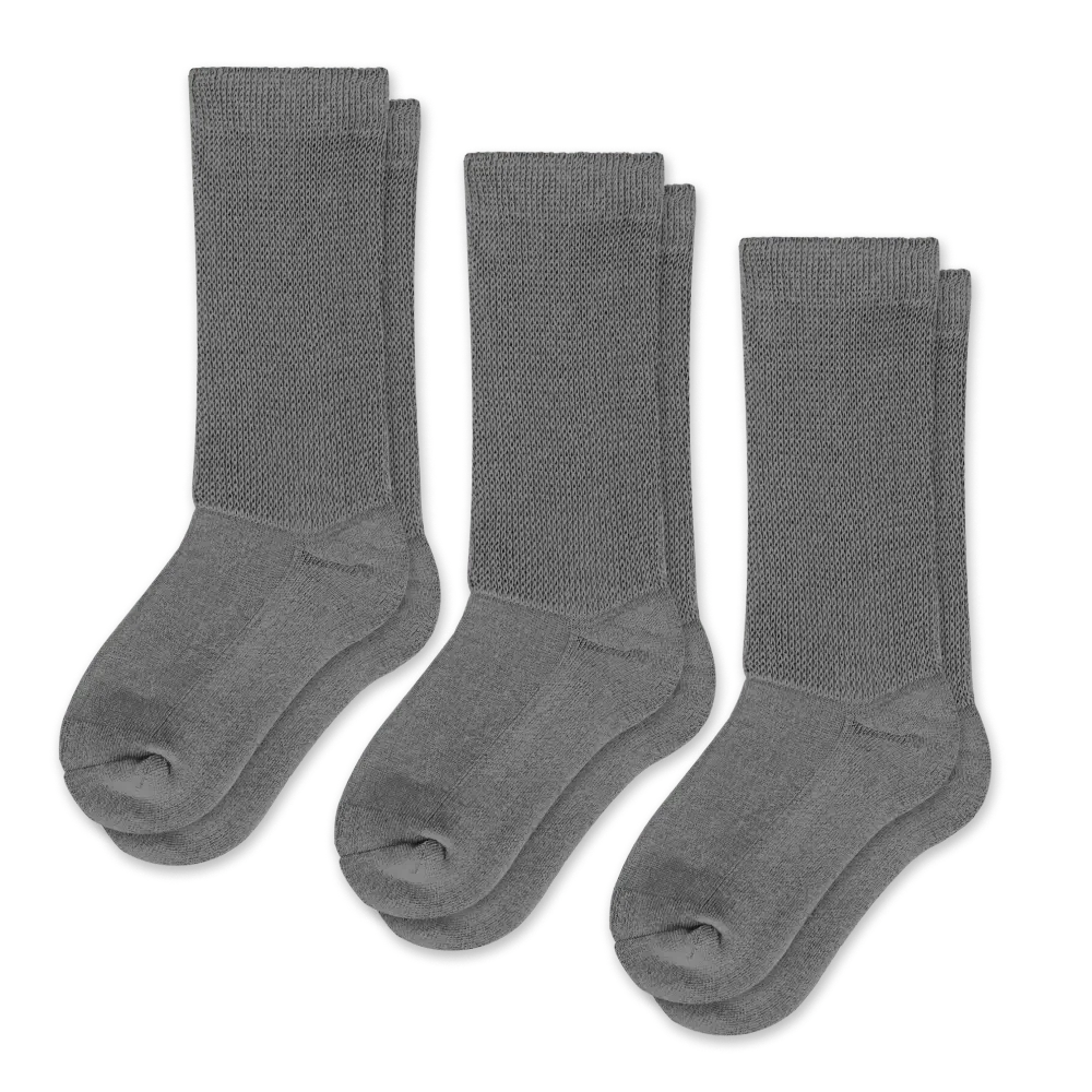 Gray EasyStretch™ Socks Bundle 3-Pack