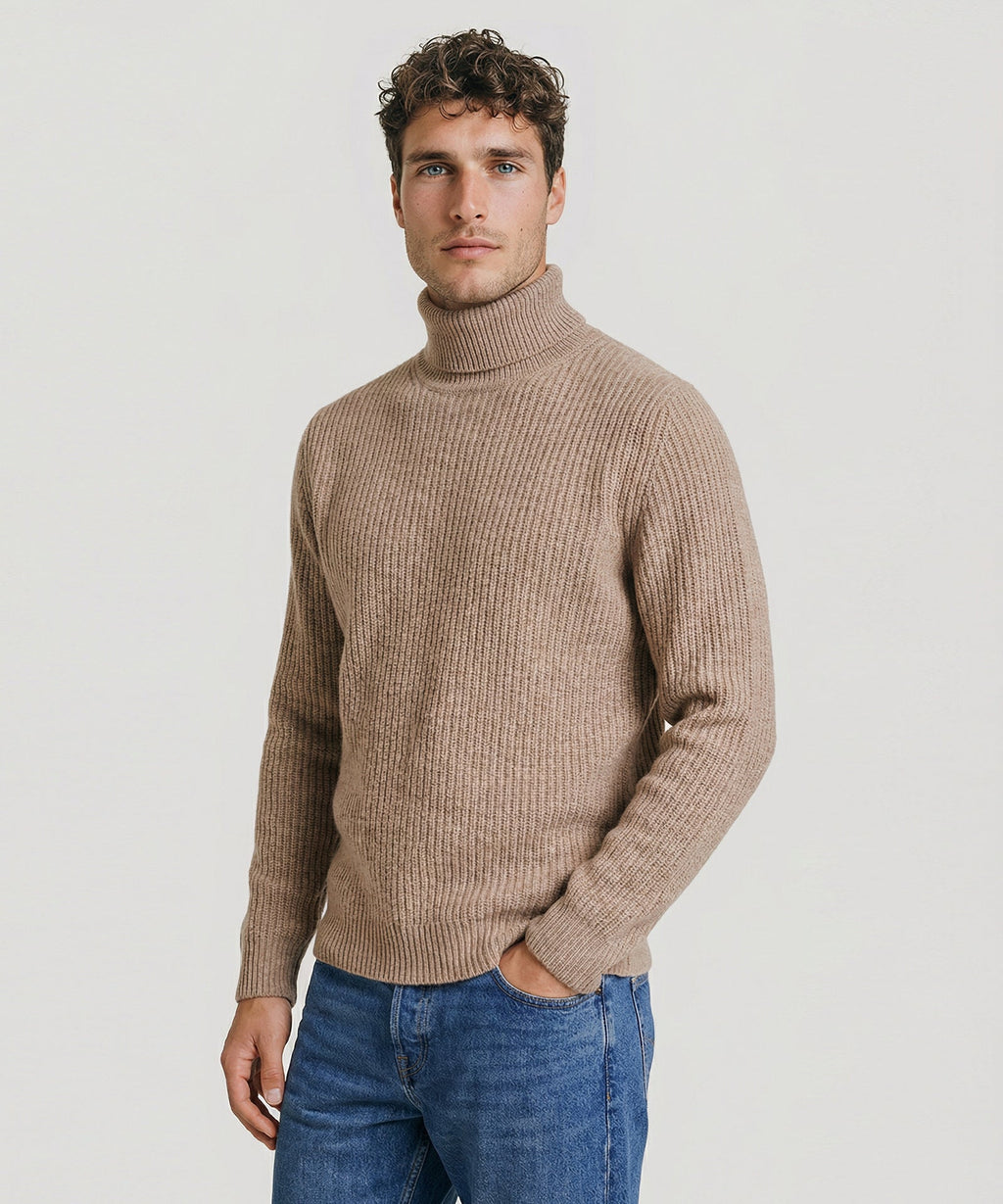 Heirloom Cashmere Marled Turtleneck Sweater